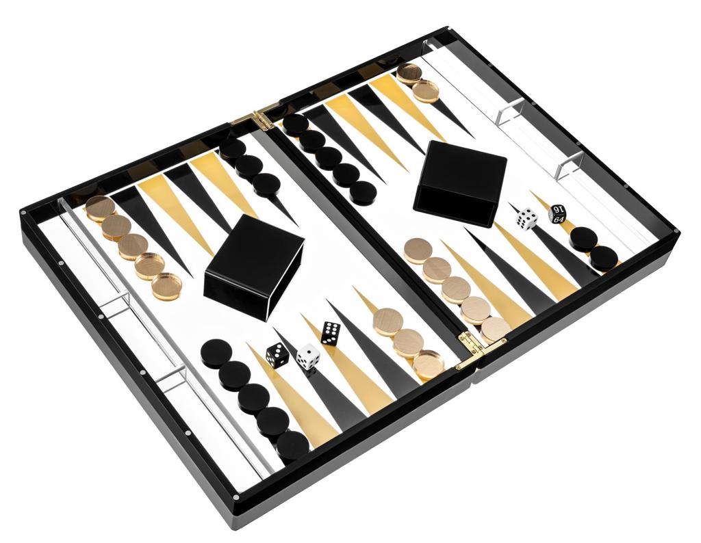 Lucite backgammon set