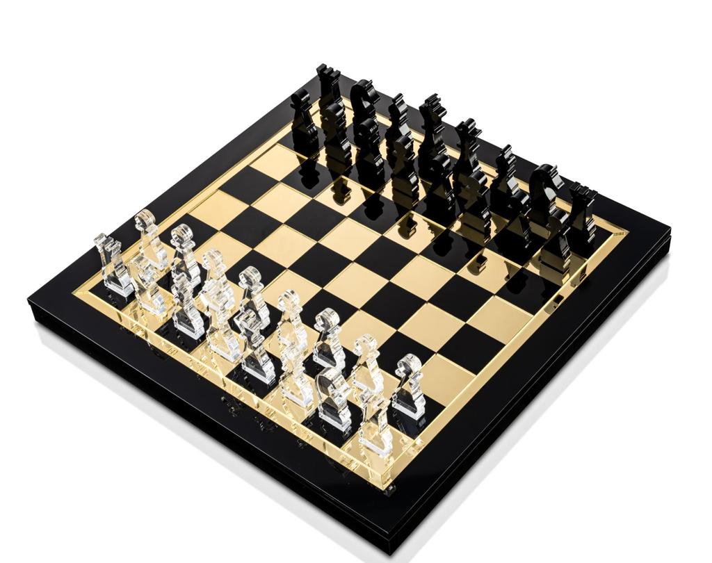 Lucite chess set